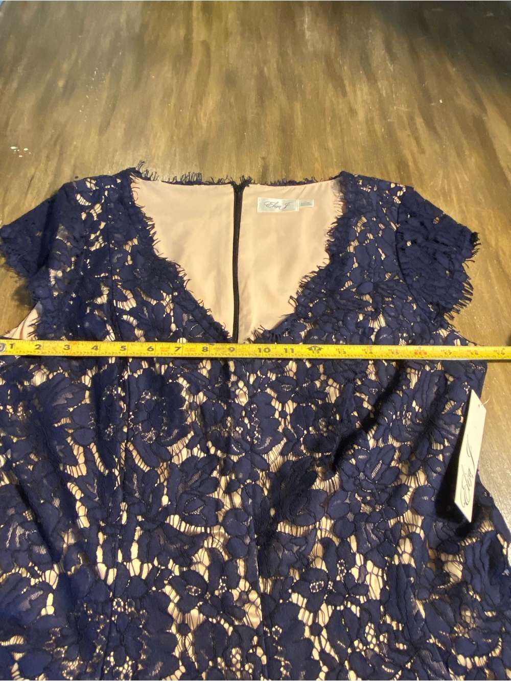 Eliza J Navy Blue Lace Dress Size 14 NWT - Picture 8 of 15